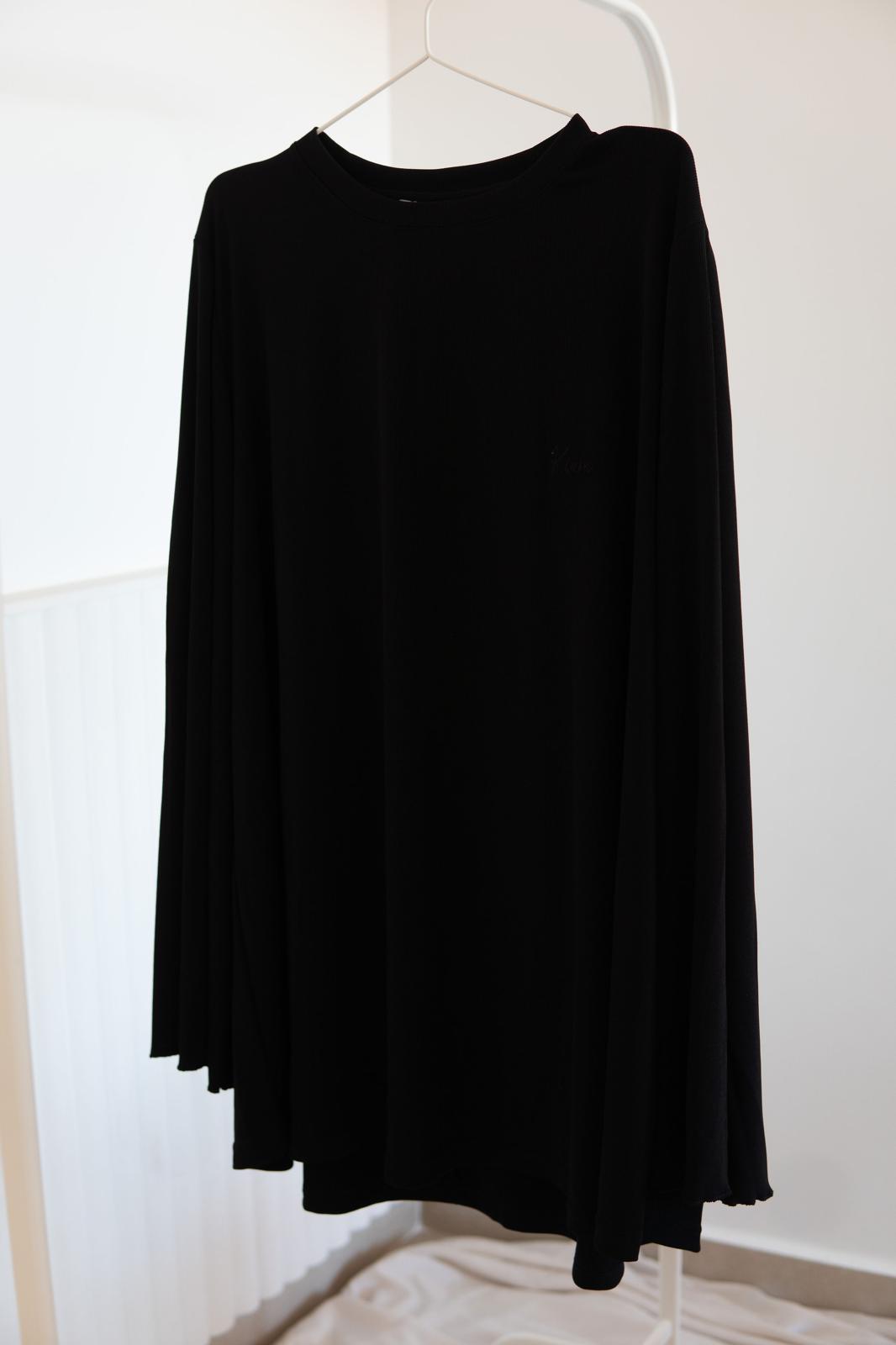 TEE-SHIRT LALLA MANCHE LONGUE NOIR