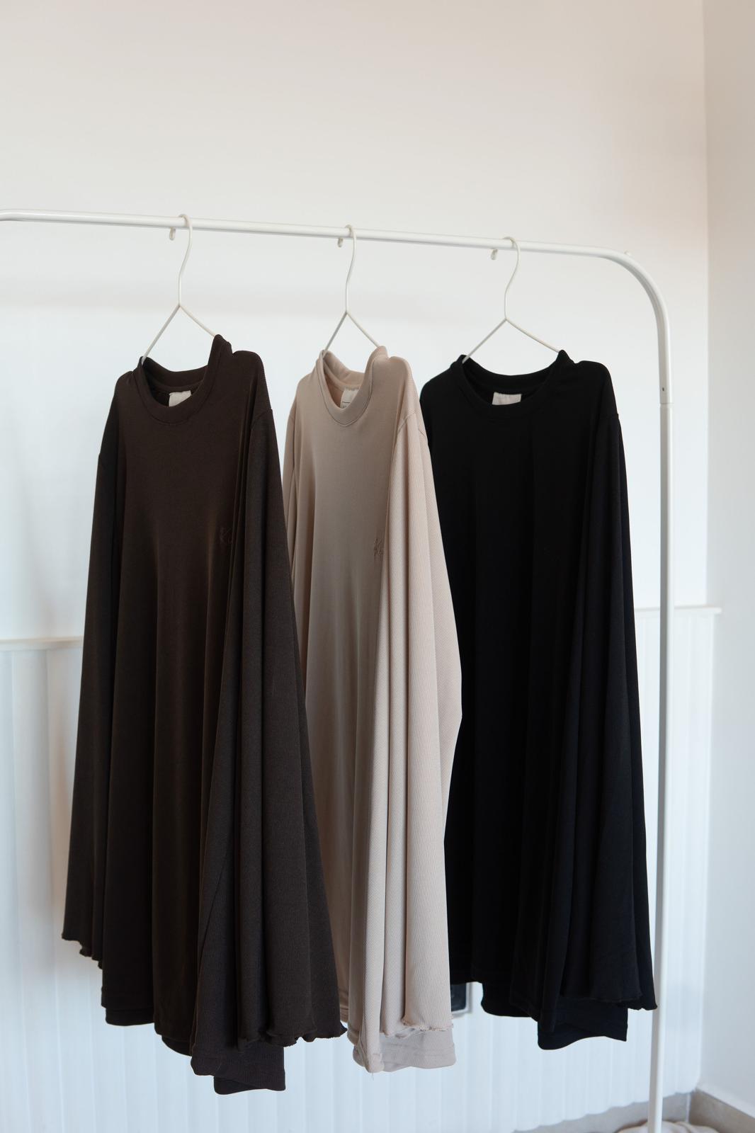 TEE-SHIRT LALLA MANCHE LONGUE NOIR