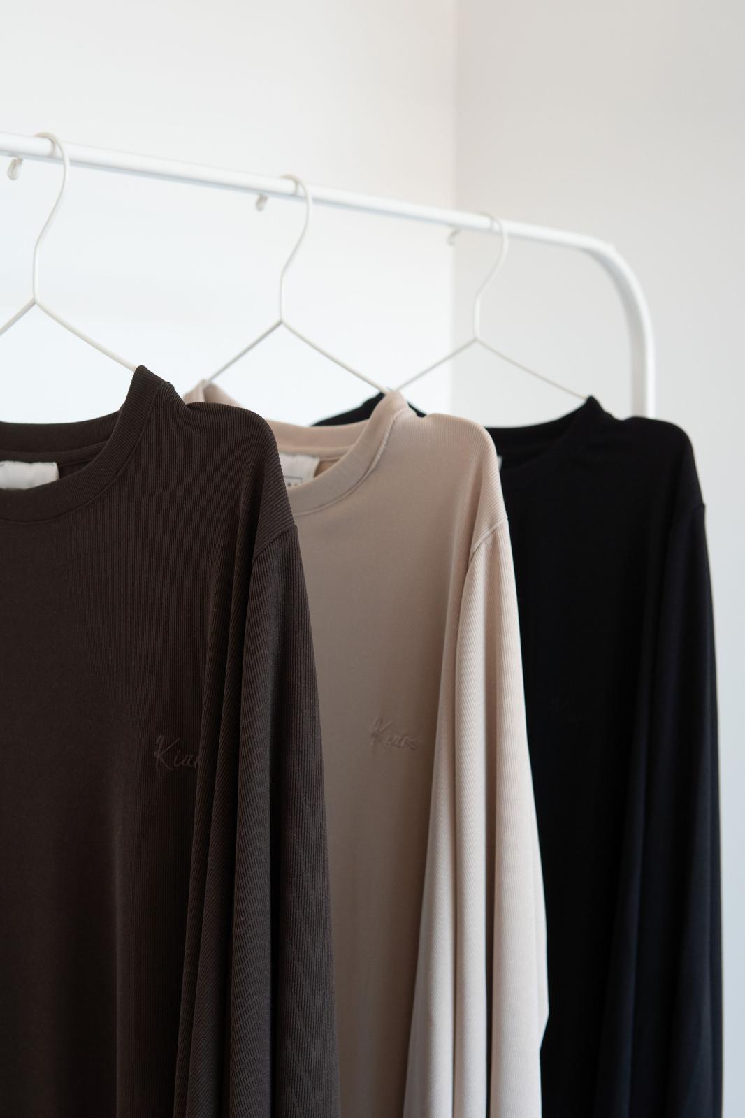 TEE-SHIRT LALLA MANCHE LONGUE MARRON