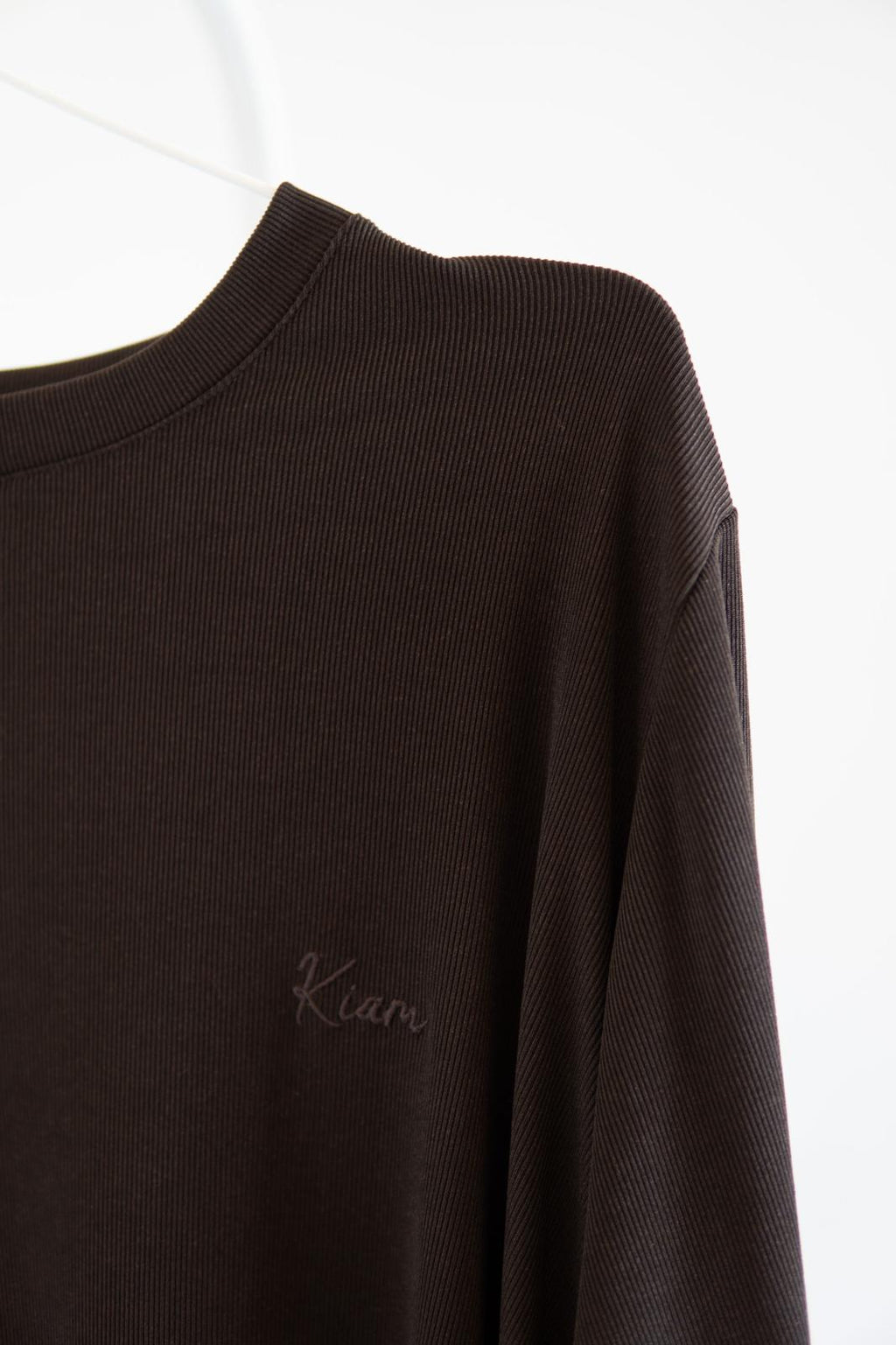 TEE-SHIRT LALLA MANCHE LONGUE MARRON